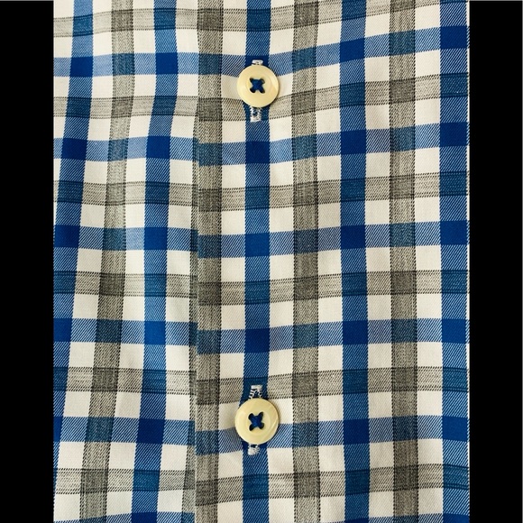 Peter Millar Men’s Large Long Sleeve Shirt Blue, Gray - Picture 5 of 13